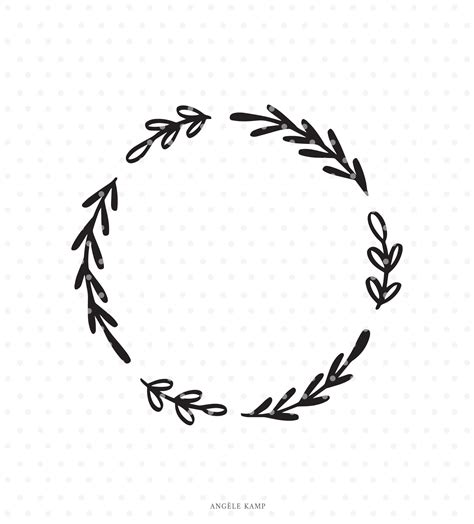 Leaves Branch Wreath Svg Cutfile, Laurel Clipart - Etsy | Clip art, Svg, Leaf wreath