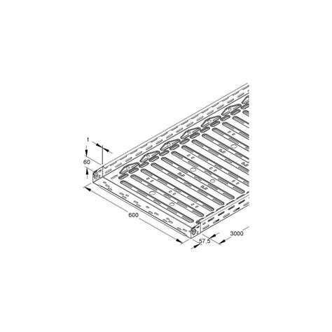 Niedax Kabelrinne Schwer 60x400x3000mm T 1 5mm Gel Bandverzinkt