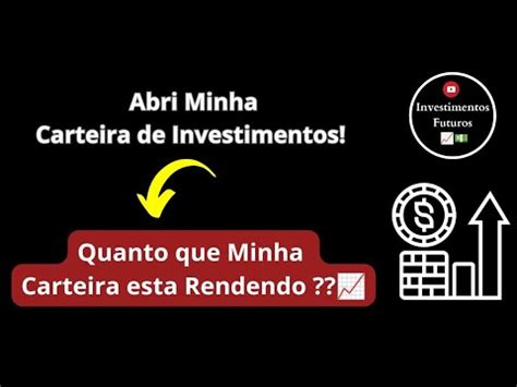 Abri Minha Carteira de Investimentos Está Rendendo Muito YouTube