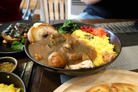 Japanese Curry Rice Japanese Curry With Pork And Rice Stock Image