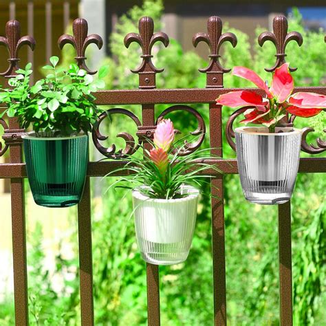 3 Pack Self Watering Wall Planters Wall Hanging Planters Indoor 5 Inch Large Outdoor Hanging