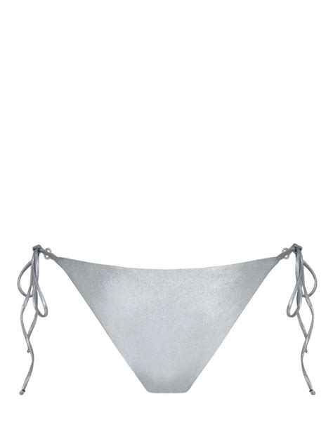 Let S Swim Metallic Triangle Bikini Top In Silver ModeSens