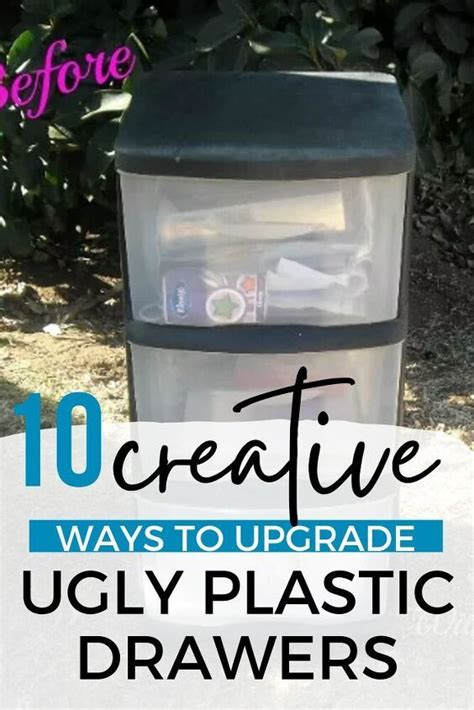 A Trash Can With The Words 10 Creative Ways To Upgrade Ugly Plastic