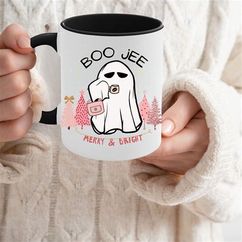 Boo Jee Tree And Ghosts Coffee Mug Spooky Season Cute Ghost Mug Boo Jee Ghost Bookish Mugs