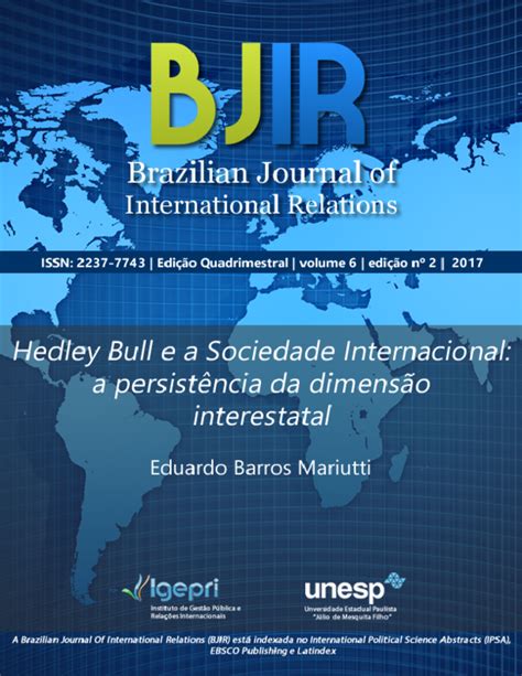 Pdf Hedley Bull E A Sociedade Internacional A PersistÊncia Da