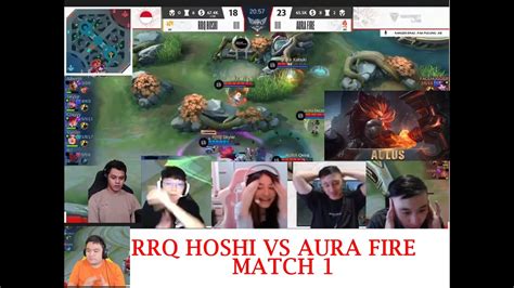 REACTION STREAMER RRQ HOSHI VS AURA FIRE MATCH 1 AULUS HYPER