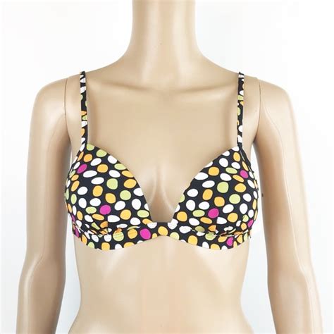 La Perla Swim New La Perla Black Colorful Polka Dot Triangle Bikini