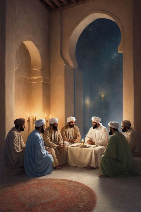 Portrait Of The Holy Prophet Muhammad In A Serene Conversati By