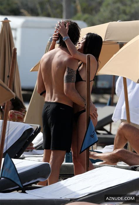 Giorgia Gabriele Wears A Black Bikini As She Shows PDA With New Boyfriend On The Beach In Miami