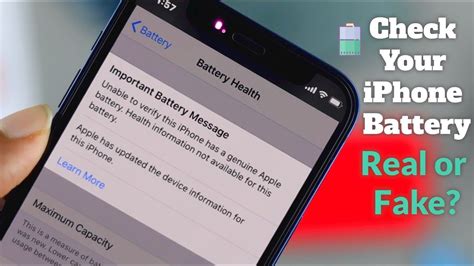 Iphone Battery Is Original How To Check Youtube