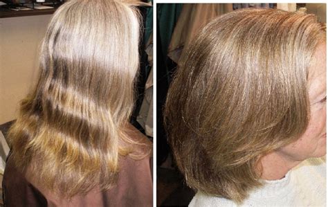 Before And After Hair Color Cut Lowlights Highlights Coloring Grey