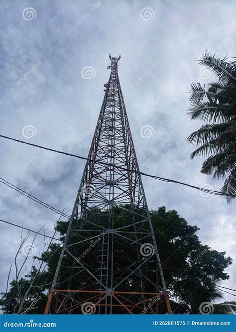 High Bts Tower Stock Image Image Of Telekomunikasi