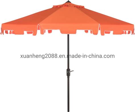 Lawn Umbrella Windproof With Sand Anchor Portable Sport Umbrella Fringe Denim Beach Umbrella