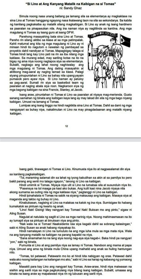 Mga Tanong Sino Ang Mga Tauhan Sa Kuwento Anong Isyung Moral