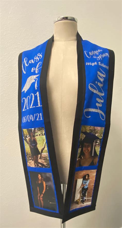 Personalize Custom Graduation Sash Color Of Choice Etsy