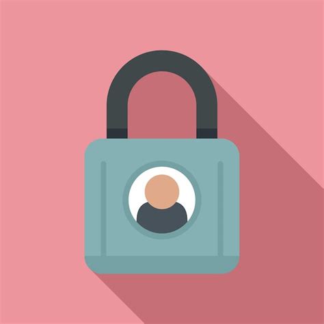 Premium Vector Locked Personal Information Icon Flat Illustration Of