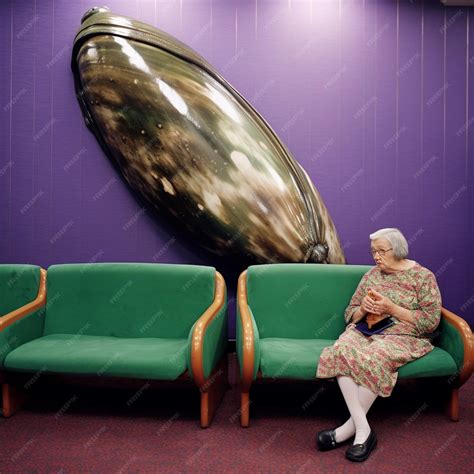Premium Photo | Martin parr photo of a woman and a giant mussel