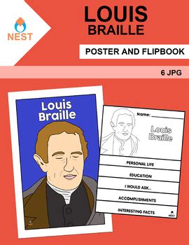 Louis Braille Poster And Flipbook By Elvia Montemayor Nest TPT