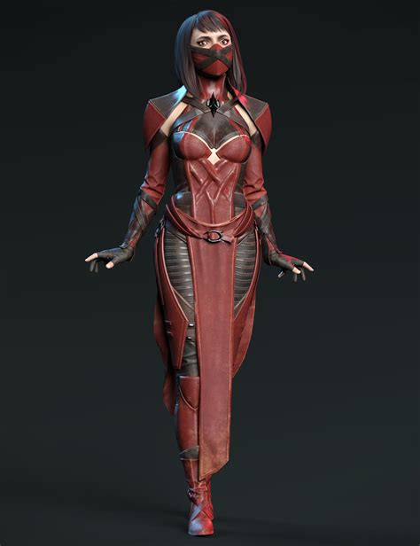 Artstation Mortal Kombat 11 Skarlet Default Outfit Resources