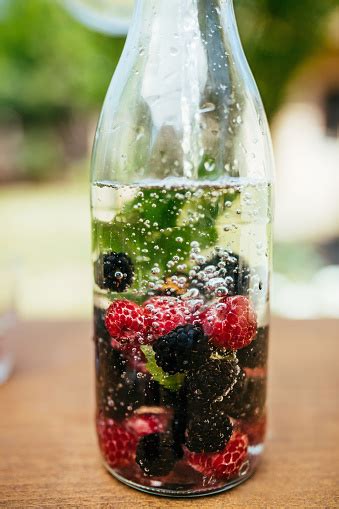 Infused Detox Water In A Bottle Stock Photo - Download Image Now ...