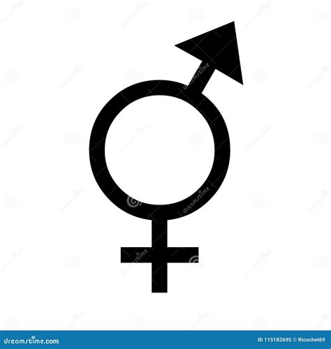 Gender Equal Sign Silhouette Stock Illustration Illustration Of