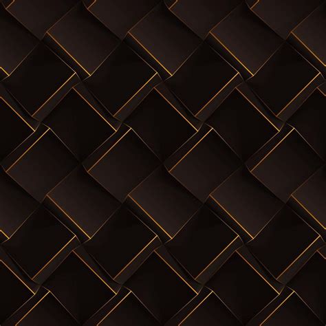 Dark Brown Seamless Geometric Pattern Realistic 3d Cubes With Thin