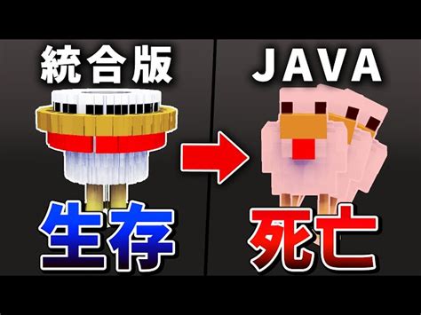 サバイバルで使える 統合版とjava版の違いランキング14選【ゆっくり解説】 マイクラまとめ局｜youtubeランキング