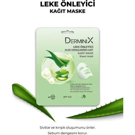 Derminix Leke Nleyici Ka T Maske Aloe Vera Ve Amino Asit Fiyat