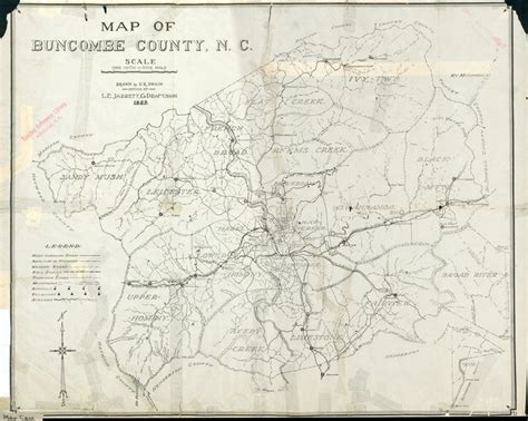 An Old Map Of Buncombe County Nc