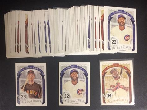 Allen And Ginter Numbers Game Inserts You Select Complete