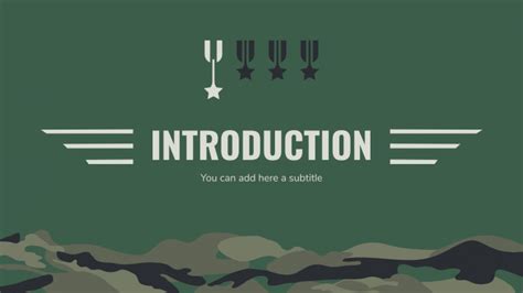 Military Background Slides theme and PowerPoint template