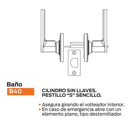 Cerradura Tubular De Manija Mit Ba O B Acero Inoxidable Segurex