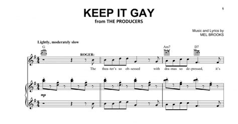 Keep It Gay Piano Vocal Guitar Chords Right Hand Melody