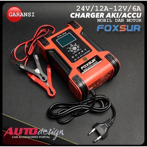 Jual Foxsur Charger Aki Mobil Motor Truk V A V A Smart Charger