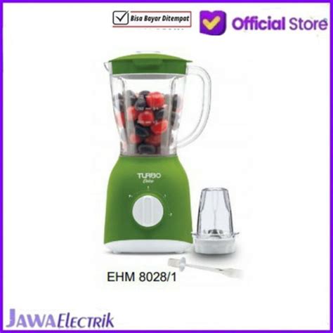 Jual BLENDER TURBO EHM 8028 Body Mika Kapasitas 1 2 Liter Hijau