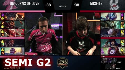 Misfits Vs Unicorns Of Love Game 2 Semi Finals S7 EU LCS Spring 2017