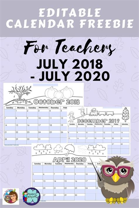 How To Free Teacher Calendars Editable Get Your Calendar Printable