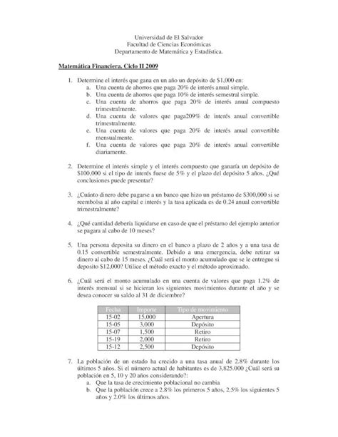 Pdf Guia De Ejercicios Interes Compuesto Dokumen Tips