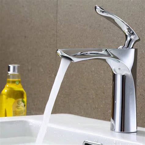 Built In Single Handle Hot And Cold Water Faucet For Basin Bathroom Sink Countertop Basin And