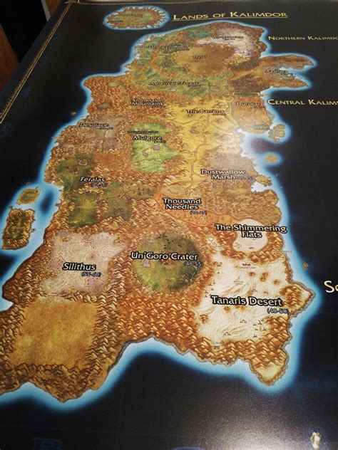 World of Warcraft Classic Zones Map A1 841x594mm HP Photo | Etsy