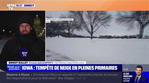 Tats Unis Une Temp Te De Neige Dans L Iowa Perturbe La Primaire