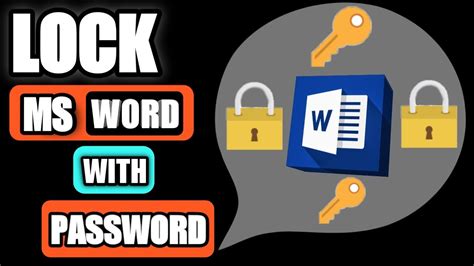 How To Put Password On Ms Word File Youtube