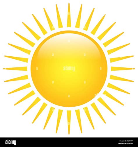 Sun Icono Solar Con Rayos De Sol Ilustraci N Vectorial Aislado Sobre