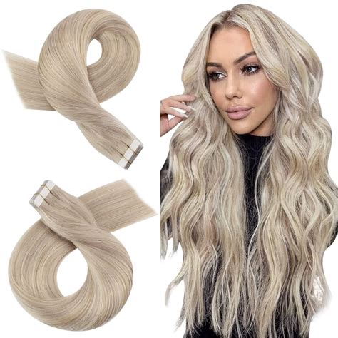 Amazon Moresoo Blonde Tape In Hair Extensions Human Hair Tape In