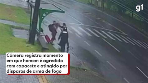 Vídeo Câmera Registra Momento Em Que Homem é Agredido E Atingido Por