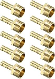 Uxcell Brass Barb Hose Fitting Connector Adapter Mm Barbed X G Male