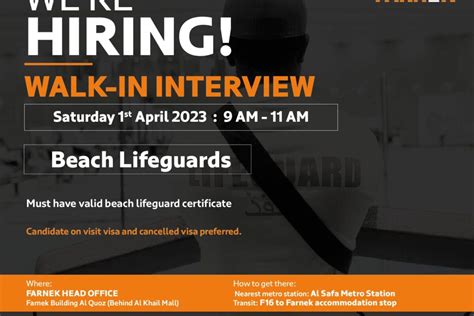 Farnek Walk In Interview Dubai