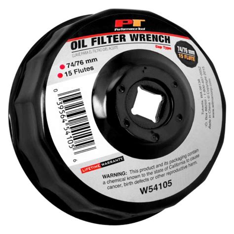 Performance Tool W54105 15 Flutes 74 76 Mm Bulk Cap Style Oil Filter