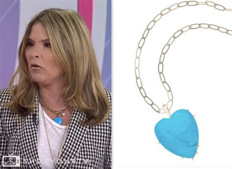 The Today Show June 2024 Jenna Bush Hagers Turquoise Heart Pendant