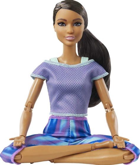 Barbie Made To Move Doll With Flexible Joints Curly Brunette